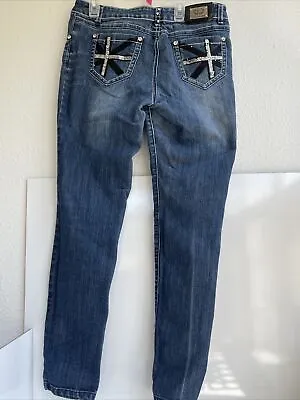 Blue Republic Blue Jeans Size 11 X 29” Sequined Union Jack • £23.71
