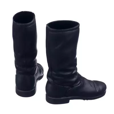 Black 1/6 Scale Mid-calf Boots Shoes For 12 Inch Action Figure Female Soldier • £7.04