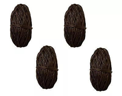 $11.99 • Buy Pack Of 4 BROWN Waxed Linen Cotton Jewelry Cord 1mm Craft Thread 100 Yds 