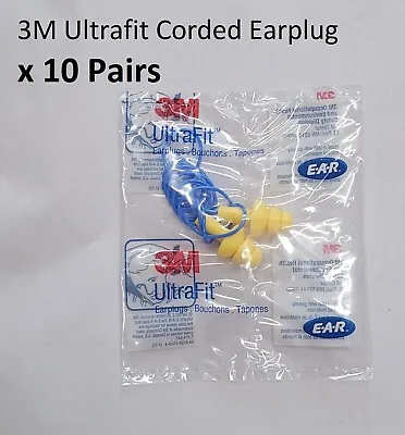 3M 340-4004 EAR Ultrafit Corded Earplugs (10 Pairs) • $26.50