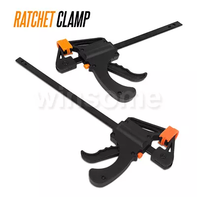 6/12  100/300MM Strong Ratchet F Quick Release Clamp Woodworking Clamps Welding • £7.67