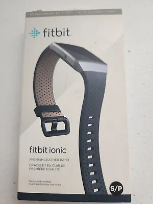 Fitbit Ionic Premium Leather Watch Band Midnight Blue Small S/p Strap  • $16.84