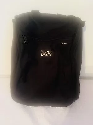 L.L. Bean Personal Hanging Travel Organizer Black Nylon Case &Mirror-Mono-DGM • $14.99