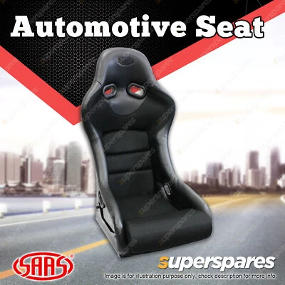 1 X SAAS Fixback Fiberglass RallyPro Seat Black Inc L Style Brackets • $379.95