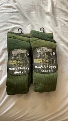 6 Pairs Mens Army Military Socks Thermal Hiking Boots Combat Warm UK 6-11 • £9.99