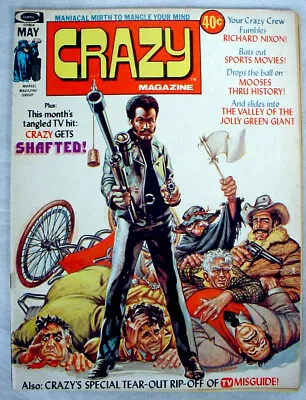 CRAZY MAGAZINE May 1974 No. 4 Stan Lee MARVEL COMICS Shaft Nixon VINTAGE TV Ads • $8.99