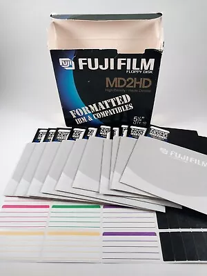 Fujifilm - MD2HD - 10 High Density 5 1/4  Floppy Disks - For IBM Based PCs • $6.99