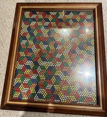 Vintage Rubix Cube Puzzle Wall Art. Ideal Toy Corp. 1982. Rare. 23”x19”. • $68.99