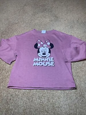 Next Girls Disney Minnie Mouse Jumper Sweatshirt Age 8 • £5.99