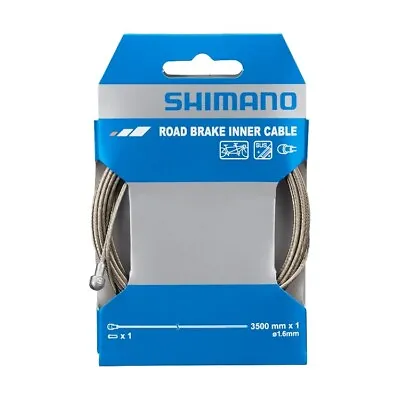 SHIMANO STAINLESS STEEL ROAD BRAKE INNER CABLE TANDEM LONG 1.6mm X 3500mm BIKE • £5.49