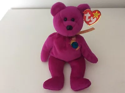 T Y Beanie Baby Millenium Bear 2000 - 1st Addition With Errors • £400