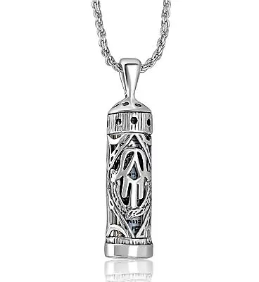 NanoStyle Mezuzah Necklace 925 Sterling Silver Jewish Jewelry Gift For Men Or... • $68.22