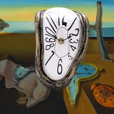 Lafocuse Silent Melting Clock Antique GoldSalvador Dali Watch Melted Shelf For • £21.07