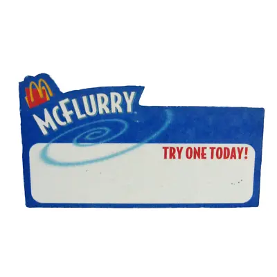 McDonalds McFlurry Name Tag Pin Try One Today • $16.84