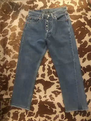 Vtg Women's 90s LEVI's 501 Denim Jeans W28  L32  (W26  L25 ) Made In USA • $49