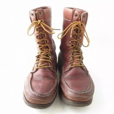 RUSSELL MOCCASIN Boots Lace-up Boot Leather Brown Size US10.1/2 • $541