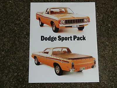 $20 • Buy Chrysler (dodge) Valiant  Vk Sport Pack Ute  Brochure. 