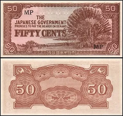 Malaya 50 Cents  Banana Money  1942 P#M4b Combined Shipping • $3.95