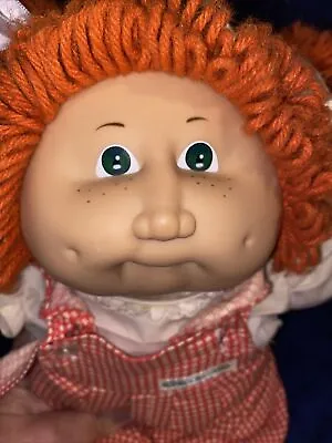 Cabbage Patch Kids Coleco Red Double Pony Hair Freckles Girl Doll • $95.99