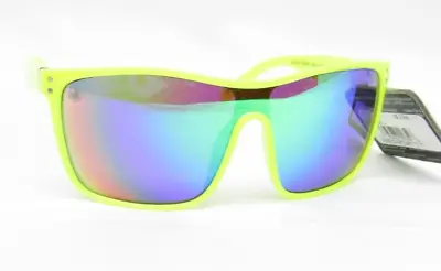 Body Glove SPORT Neon Yellow Mirrored Shield Sunglasses 100%UV BGSPT 2010 YLW • $16.99