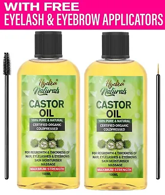 £7.79 • Buy 100% Pure Organic Castor Oil For Eyelashes ❤️ Eyebrows Hair Growth Body Care 🔥✅
