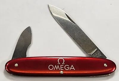 Vintage Victorinox Omega Watch Swiss Army Knife 2 Blade Lee Frank Jewelers 3.25  • $69.98