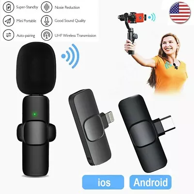 Lavalier Wireless Microphone Audio Video Recording Mini Mic For Android/iphone • $13.49