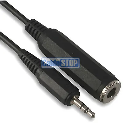 1.8 METRES Mini 3.5mm AUX Male To 6.35mm 1/4  Female Stereo Jack Headphone Cable • £3.65