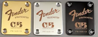 $24.95 • Buy Fender  Custom Built  Neck Plate - Engraved Or Printed In Your Choice Of Colors