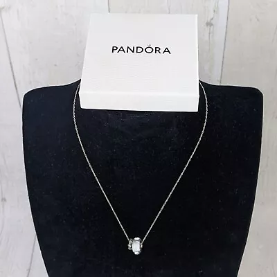 PANDORA 925 Sterling Silver Bead Pendant Necklace • £14.99