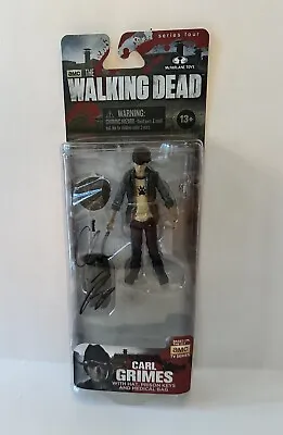 The Walking Dead - SIGNED CHANDLER RIGGS - Carl Grimes - Series 4 Action Figure • $115
