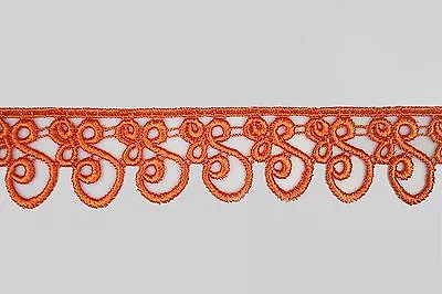 1.25  White Black Gray Ivory Lilac Red Venice Lace Trim Guipure Trimming By Yard • $9.99