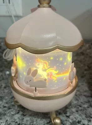 One Fire Bunny Musical Night Light Carousel Projector Plug In Rechargeable • $30