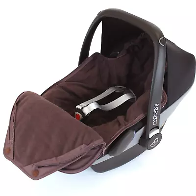 Newborn Baby Car Seat Footmuff Fits Maxi Cosi Silver Cross Britax Hot Chocolate • £13.60