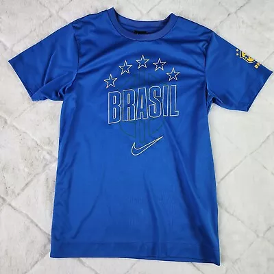 $6.36 • Buy Blue Nike Brazil T Shirt 