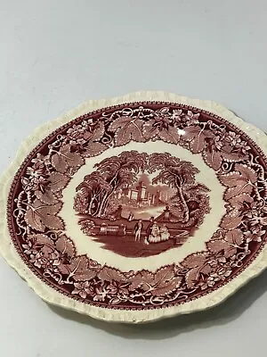 Masons Patent Ironstone China Vista Large Red Detailed Plate Decorative #LH • £2.99