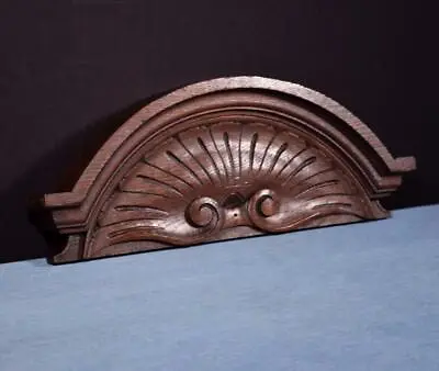 18  French Antique Pediment/Crest In Oak Wood Salvage Carved • $125