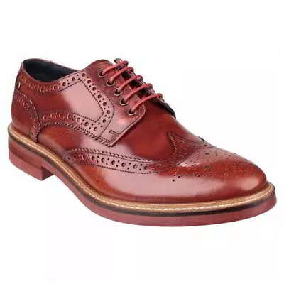 Base London Woburn Mens Tan Leather Lace Up Country Brogues Shoes Size 7-12 • £68.99