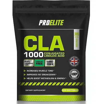 Conjugated Linoleic Acid Capsules CLA 1000mg X 365 Softgels Diet Fat Burner Pill • £10.99