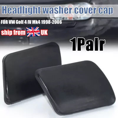 1 Pair For VW GOLF 4 Mk4 Headlight Washer Nozzle Jet Covers Cap Front Car Bumper • $10.82