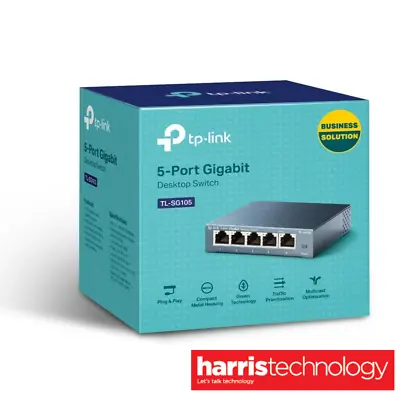 TP-Link TL-SG105 V6 5-Port 1000Mbps Gigabit Desktop Switch Ethernet Steel • $28.90