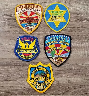 Lot Of 5 Arizona Police Shoulder Patches *see Description* • $20