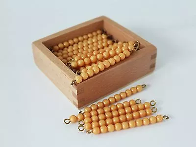 NEW Montessori Mathematics Material - 45 Golden Bead Bar Of Ten With Box • $20.90