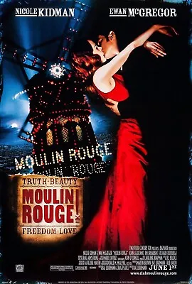 Film Print Promo Poster Wall Decor  Moulin Rouge!  Musical Romance Gift Kidman • $10.99