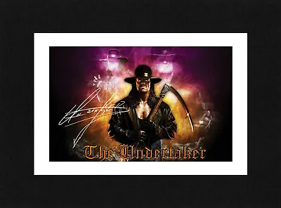 8X6 Mount THE UNDERTAKER Signed PHOTO Print Ready To Frame WWE Wrestling • £7.49