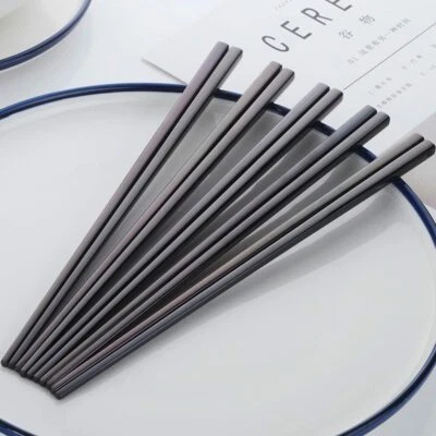 £12.99 • Buy Reusable Chopsticks Metal Korean Chinese Steel Black/Gold/Rainbow/Rose/Silver