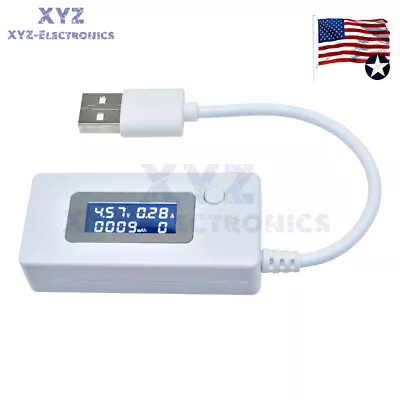 LCD USB Charger Power Capacity Power Current Voltage Tester Meter Detector US • $8.45