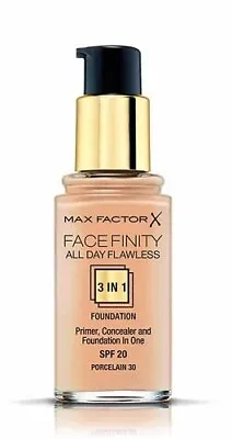 Max Factor FaceFinity 3 In 1 Foundation Primer & Concealer Porcelain 30 • $12.99