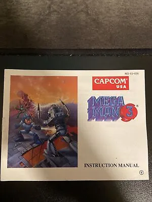 Mega Man 3 Nintendo Entertainment System (NES 1990) Game Manual Only • $18.79