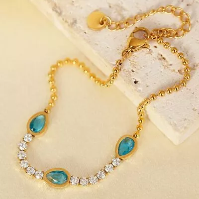 Women Bracelets Gold Plated Charm Link Gift For Her Girls Mom Wife Girlfriend • $9.39